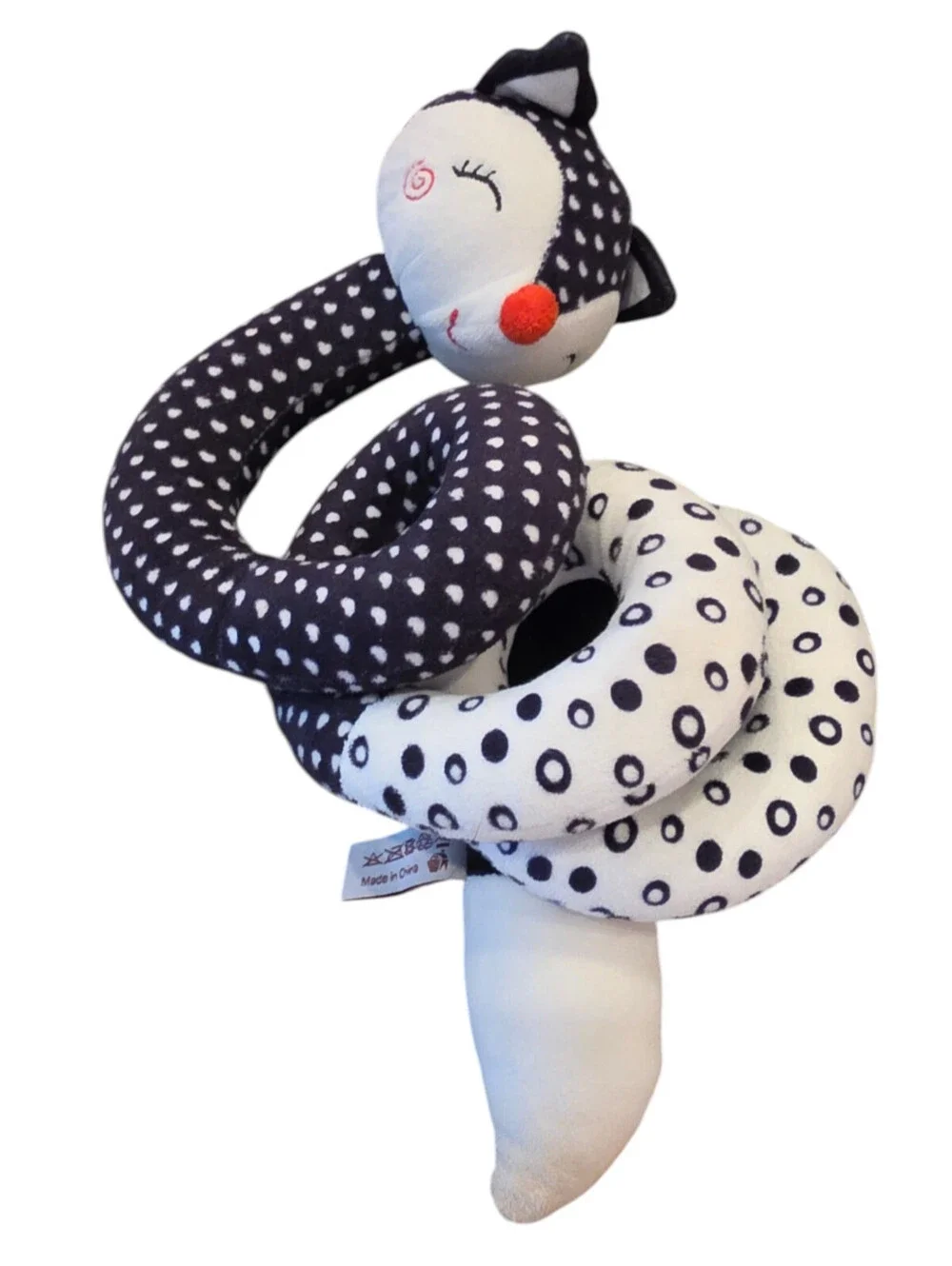 Tololo Toys Black White Fox stroller Baby toy Montessori